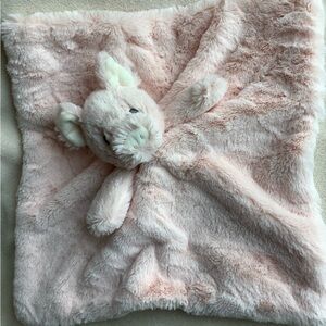 Kellytoy Soft Plush Pink Pig Lovey w Rattle Security Blanket Stuffed Animal #2